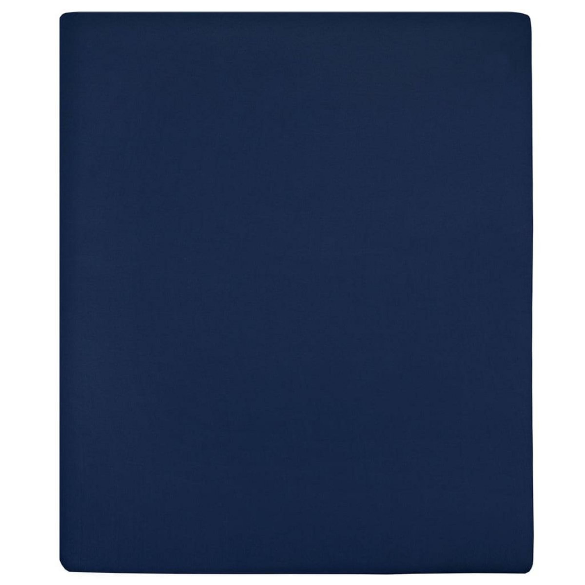 VIDAXL Drap-housse Jersey Bleu marine 160x200 cm Coton
