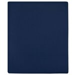 VIDAXL Drap-housse Jersey Bleu marine 160x200 cm Coton