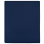Voir la diapositive 1 : VIDAXL Drap-housse Jersey Bleu marine 160x200 cm Coton