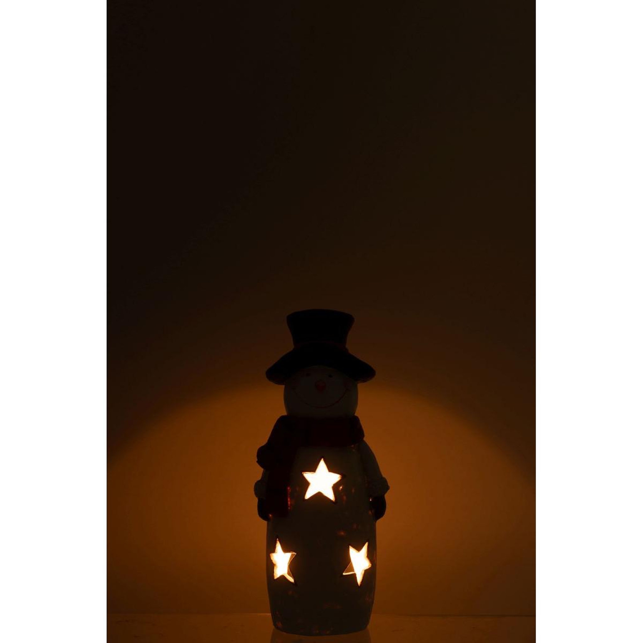 Voir la diapositive 6 : J-LINE Photophore bonhomme de neige  christmas show  51cm multicolore