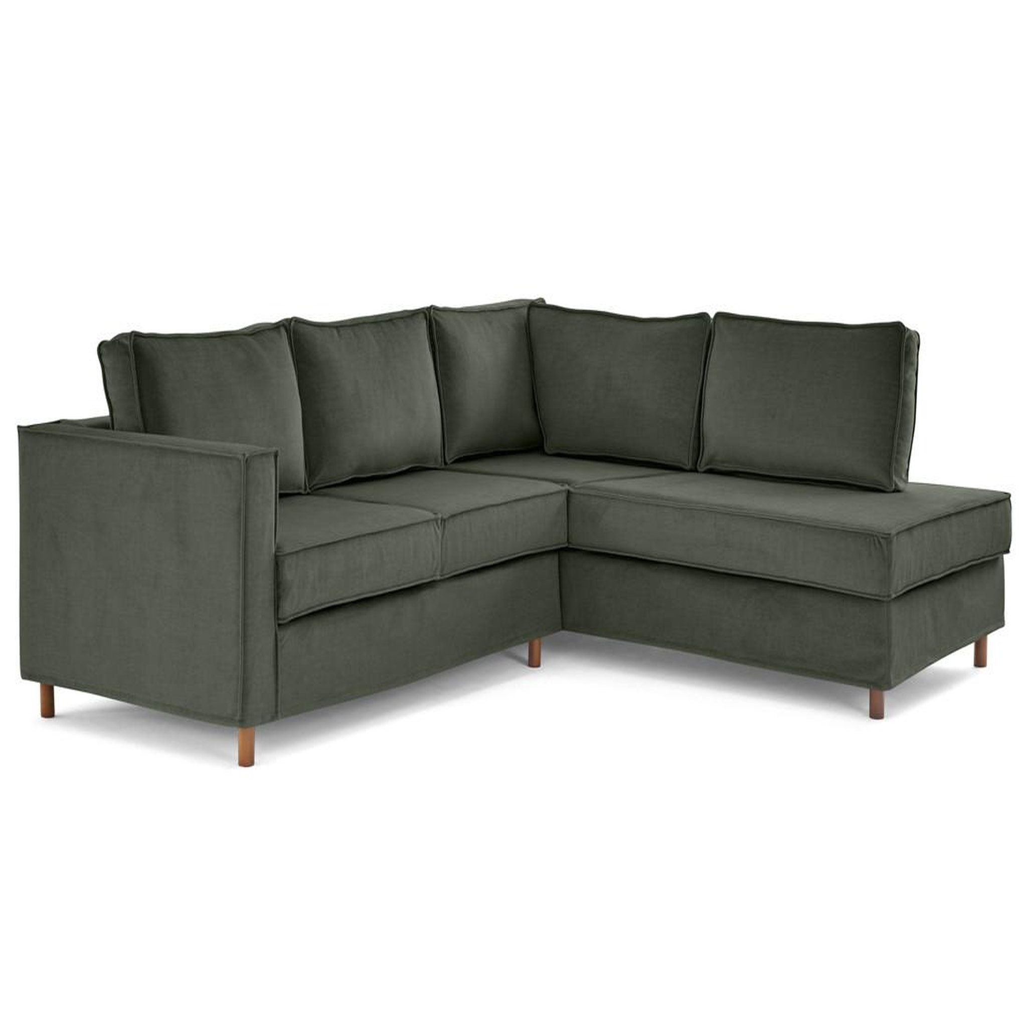 Voir la diapositive 4 : LISA DESIGN Jake - canapé déhoussable d'angle droit 5 places en velours