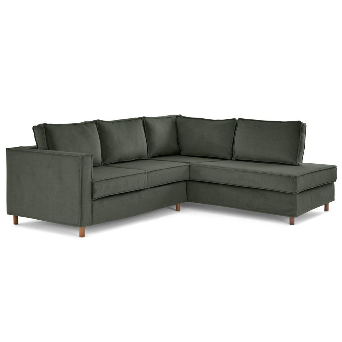 LISA DESIGN Jake - canapé déhoussable d'angle droit 5 places en velours