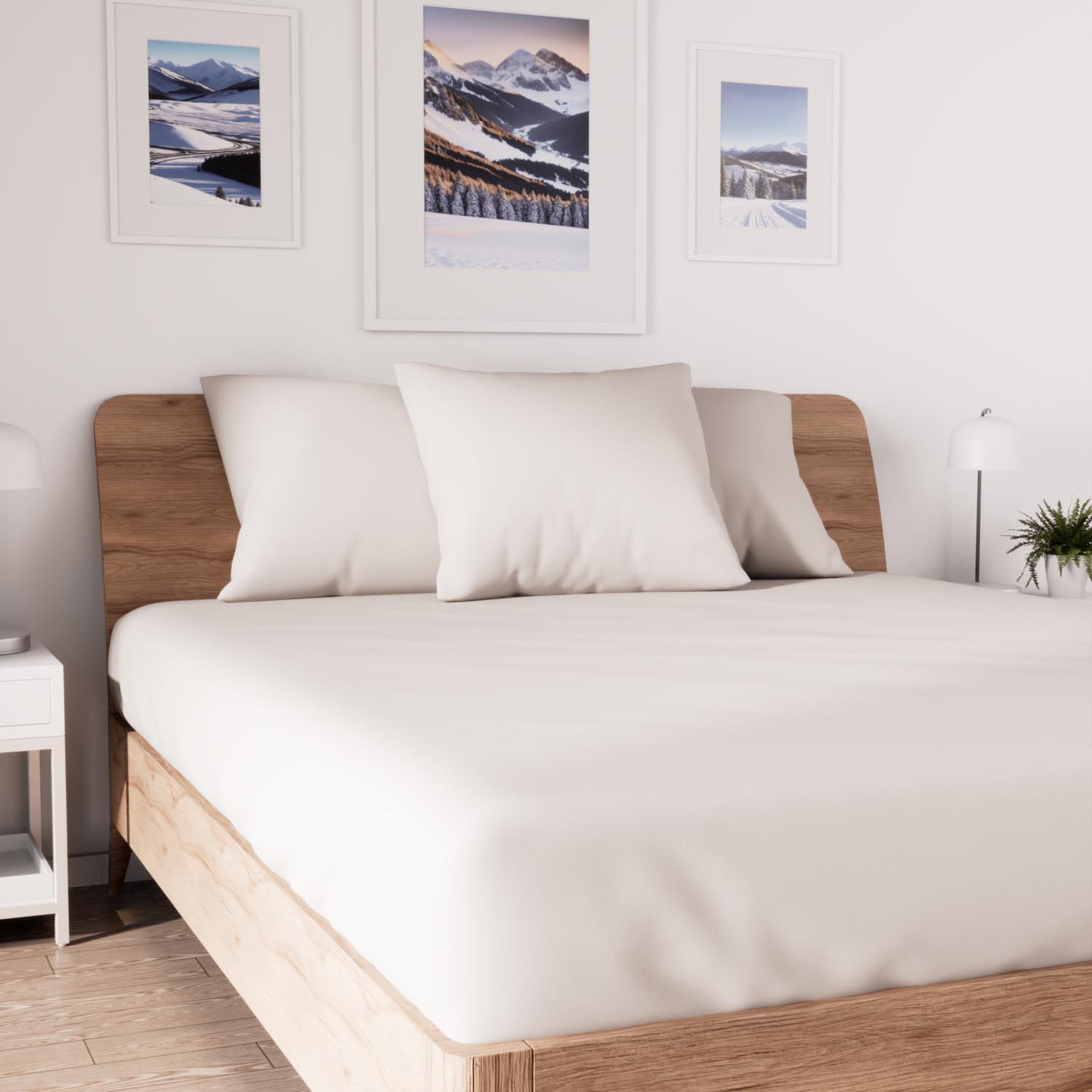 Voir la diapositive 1 : SOLEIL D'OCRE Drap housse en coton jersey, par soleil d'ocre