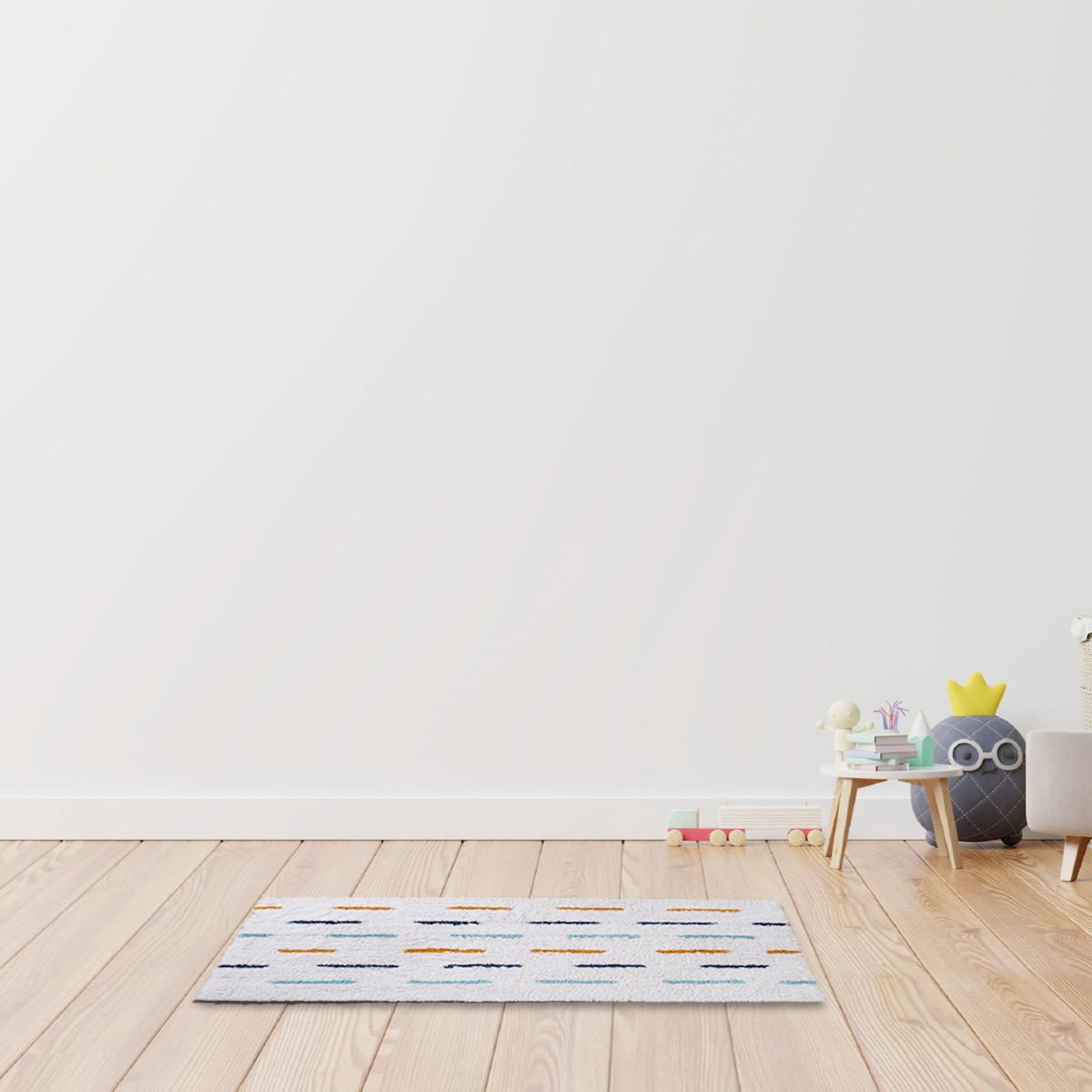 Voir la diapositive 5 : GUY LEVASSEUR Tapis déco enfant en coton 50x80cm