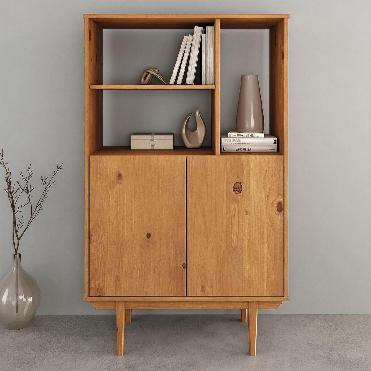 IDIMEX Buffet haut SIMONA H 133 cm en bois massif