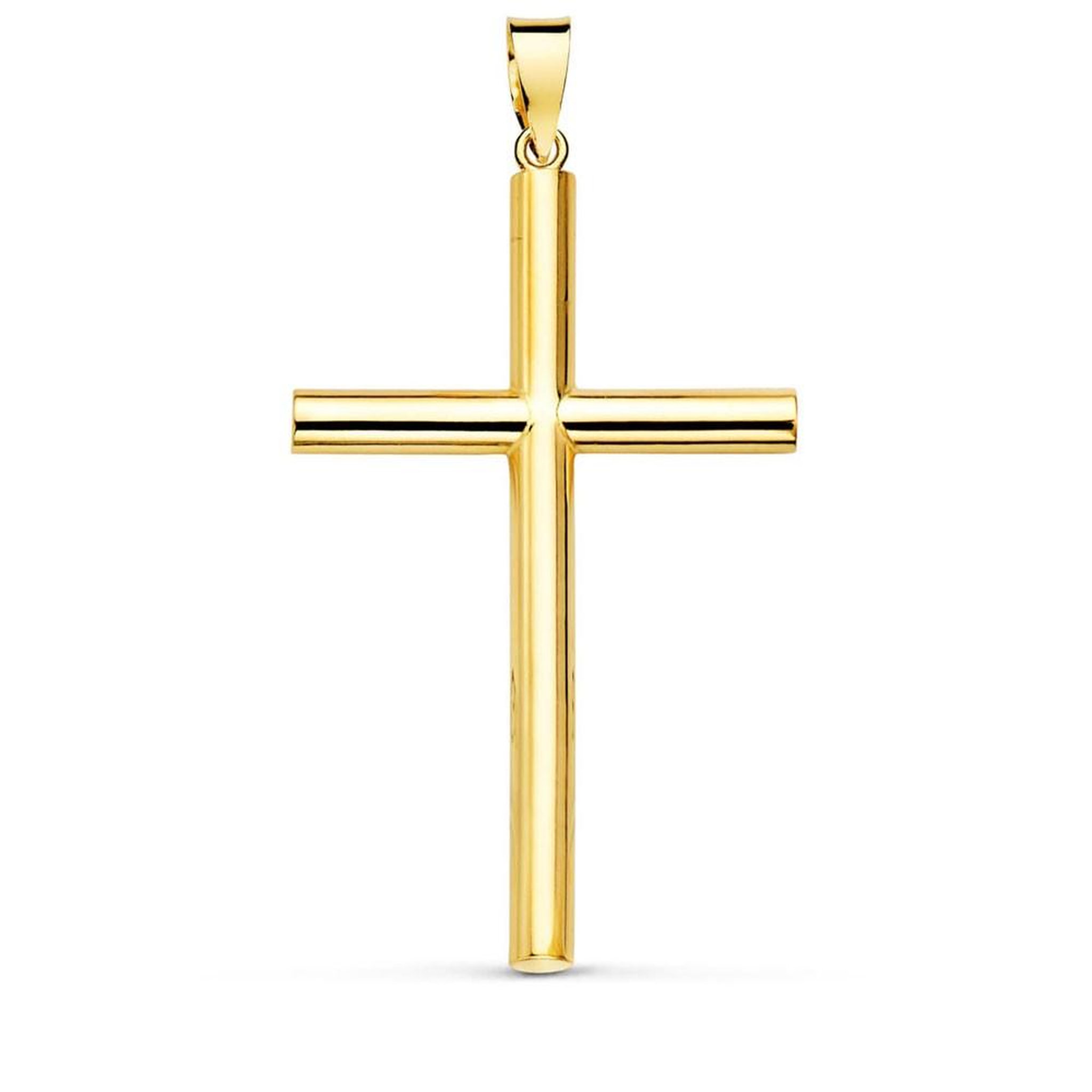 L'ATELIER D'AZUR Pendentif  - Médaille Croix Or 18 Carats 750 Jaune - Chaine Offerte