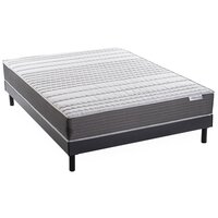 Ensemble matelas mémoire + sommier 160x200 Memo Royal Hbedding - Mousse  haute densité + mémoire de forme - Homifab