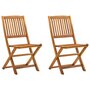 Voir la diapositive 1 : VIDAXL Chaises pliables d'exterieur lot de 2 Bois d'acacia solide