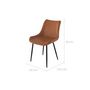 Voir la diapositive 4 : Rendez vous déco Lot de 2 chaises en cuir synthétique taupe et métal noir - Killi