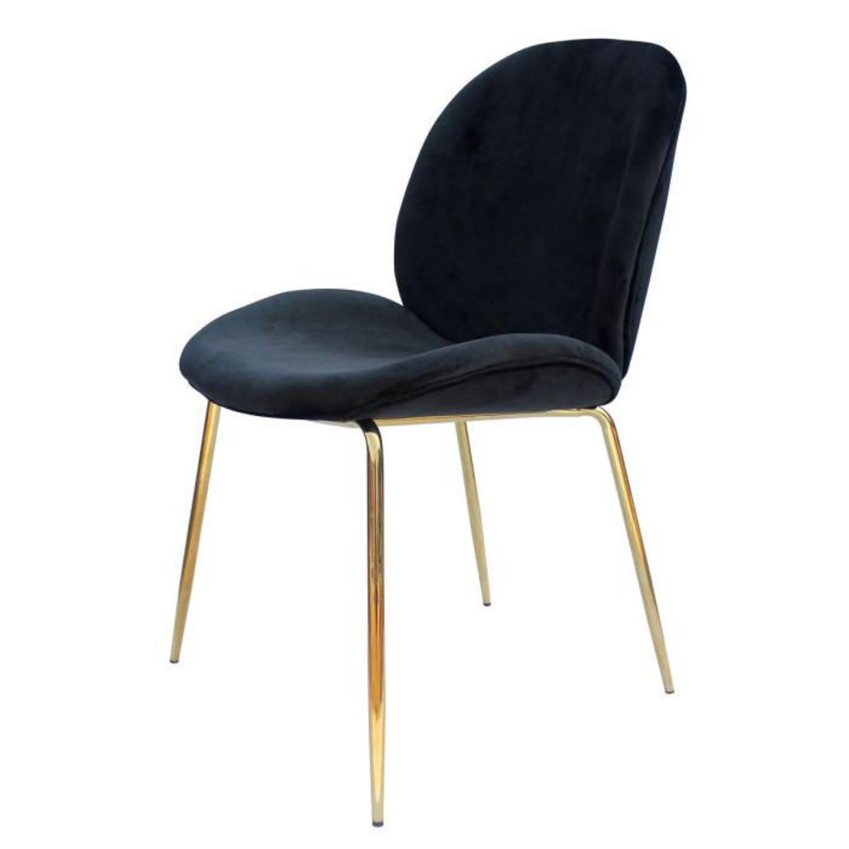 Paris Prix Lot de 2 Chaises Design  Charlize  90cm Noir & Or