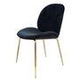 Voir la diapositive 2 : Paris Prix Lot de 2 Chaises Design  Charlize  90cm Noir & Or
