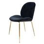 Voir la diapositive 2 : Paris Prix Lot de 2 Chaises Design  Charlize  90cm Noir & Or