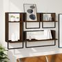 Voir la diapositive 1 : VIDAXL Ensemble d'etageres murales avec barres 4 pcs chene marron