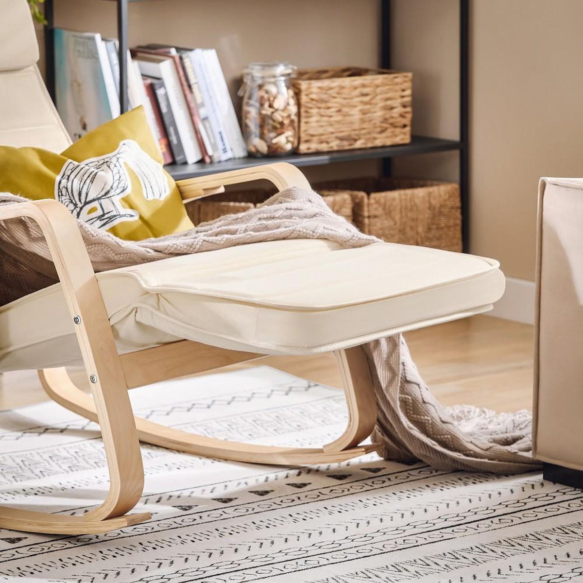 SOBUY SoBuy - Fauteuil À Bascule avec repose-pieds et appui-tête réglables - Nordique - FST16