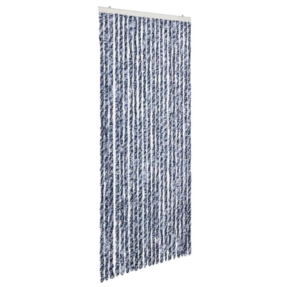 VIDAXL Moustiquaire Bleu blanc et argente 90x220 cm Chenille