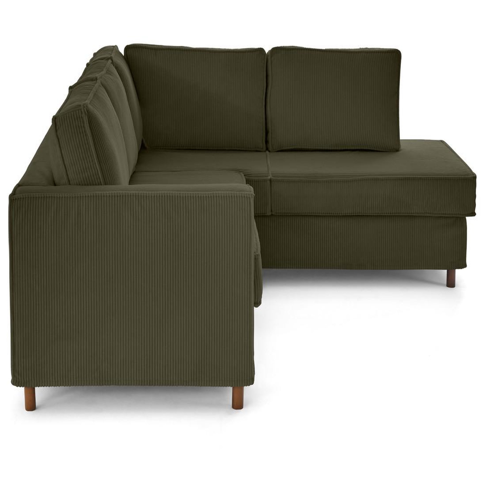 Voir la diapositive 5 : LISA DESIGN Jake - canapé déhoussable d'angle droit 5 places en velours côtelé