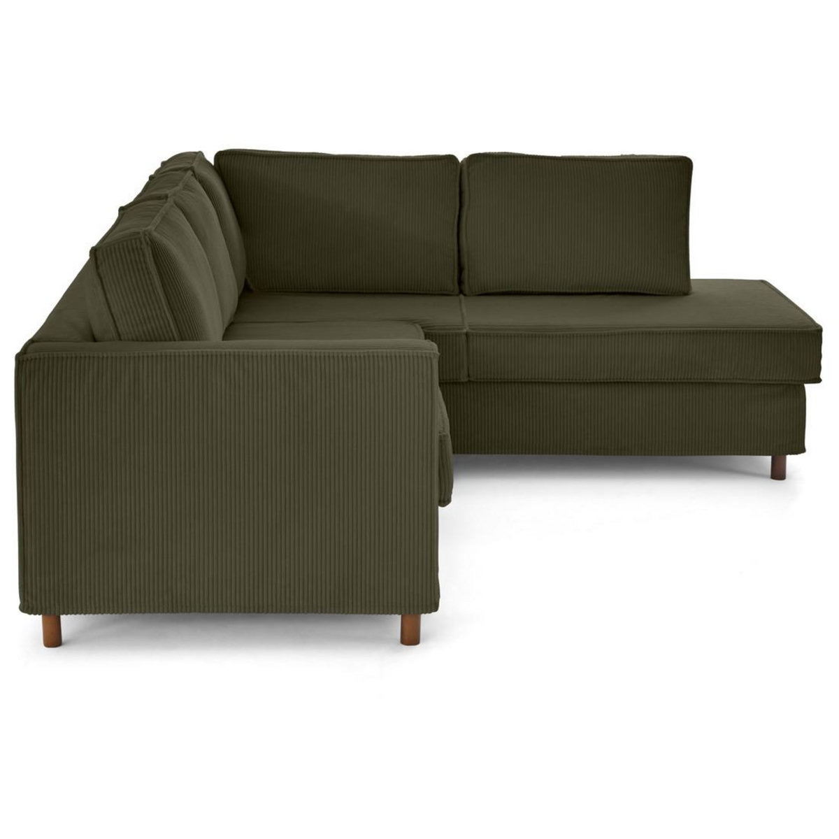 LISA DESIGN Jake - canapé déhoussable d'angle droit 5 places en velours côtelé