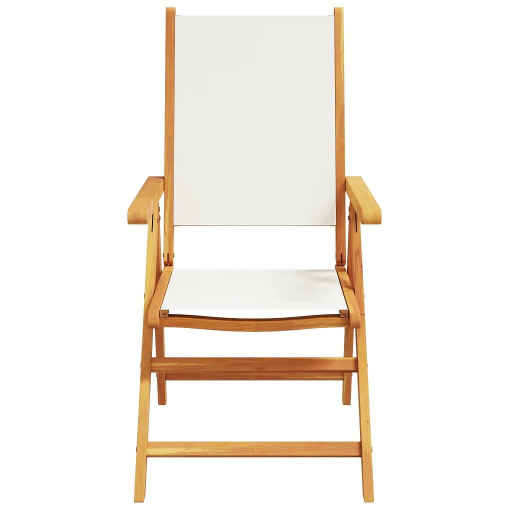 Voir la diapositive 4 : VIDAXL Chaises inclinables de jardin lot de 8 tissu et bois massif