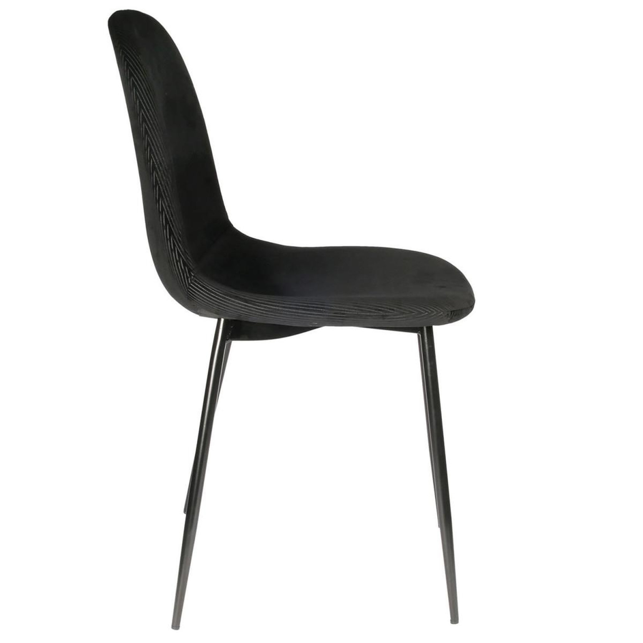 Voir la diapositive 4 : The Home Deco Factory Lot de 4 chaises velours  giulia  85cm noir