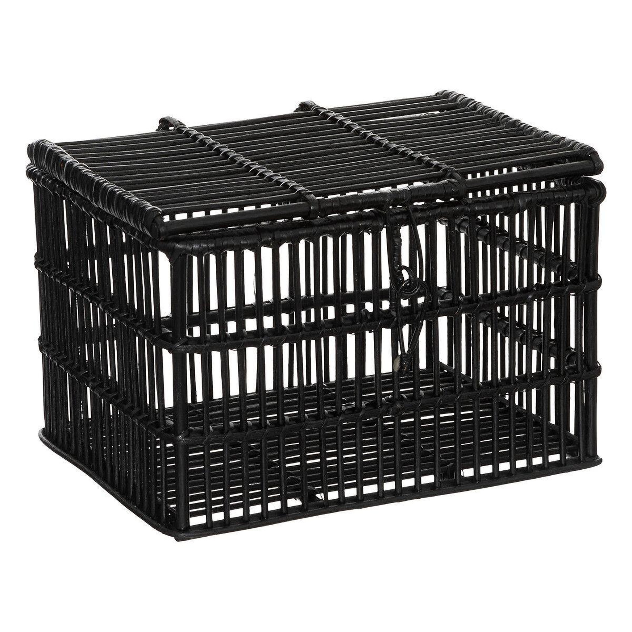 Voir la diapositive 3 : ATMOSPHERA Lot de 3 males en rotin  lumhiv  45cm noir
