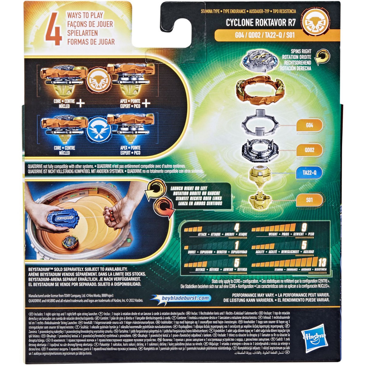 HASBRO Toupie Cyclone Fury Beyblade 