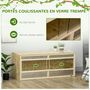 Voir la diapositive 6 : PAWHUT Terrarium - vivarium reptiles & batraciens - 2 portes coulissantes verre trempé - parois frontales maillées - OSB métal