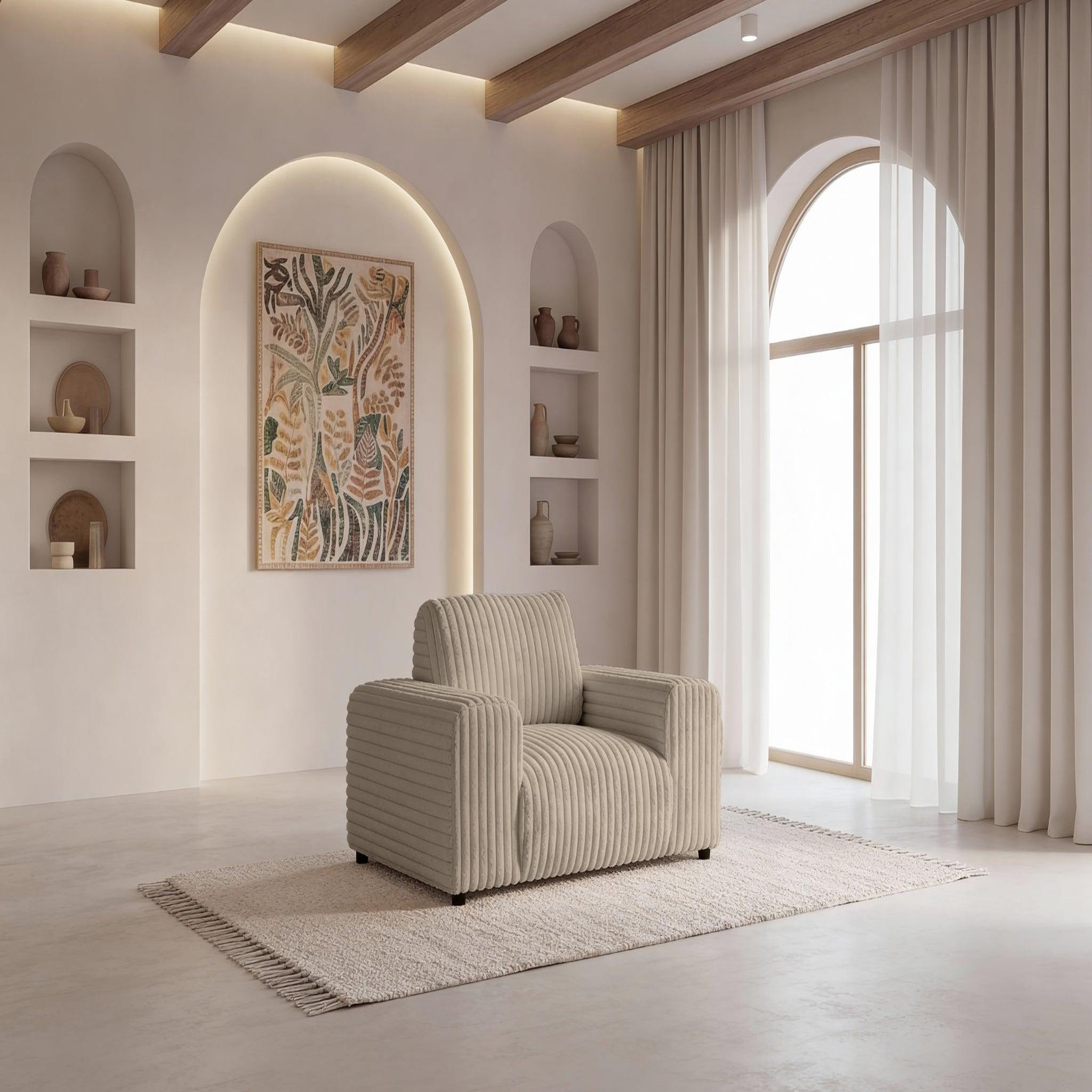 Voir la diapositive 5 : CASANOVA PARIS Caisa - fauteuil en velours côtelé