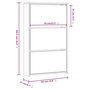 Voir la diapositive 6 : VIDAXL Armoire chaussures miroir 3niveaux Blanc brillant 63x17x102,5cm