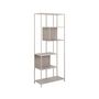 Voir la diapositive 2 : LISA DESIGN Anthea - étagère filaire métal avec plaquage en effet bois blanchi - 77 cm - gris