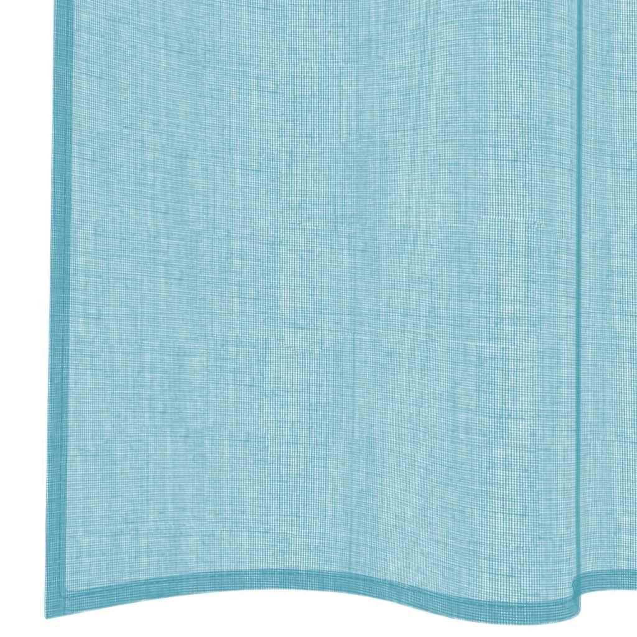 Voir la diapositive 5 : VIDAXL Rideaux en voile avec boucles 2 pcs turquoise 140x245 cm