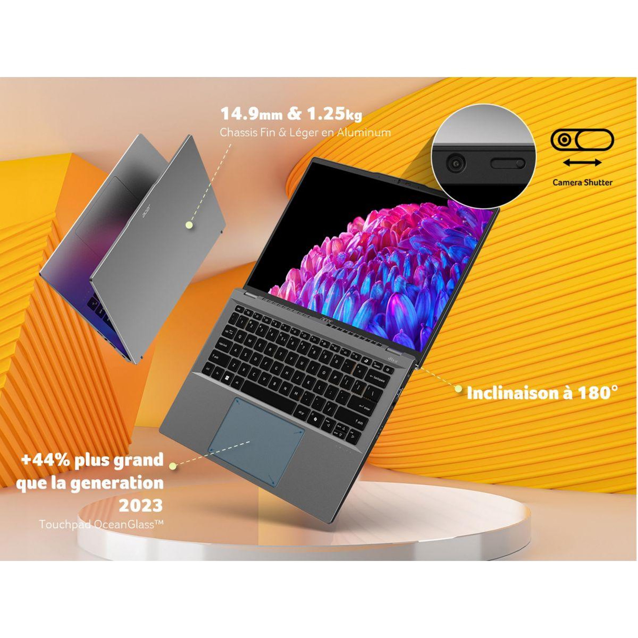 Voir la diapositive 2 : ACER Ordinateur portable Swift GO AI SFG14-63-R03J