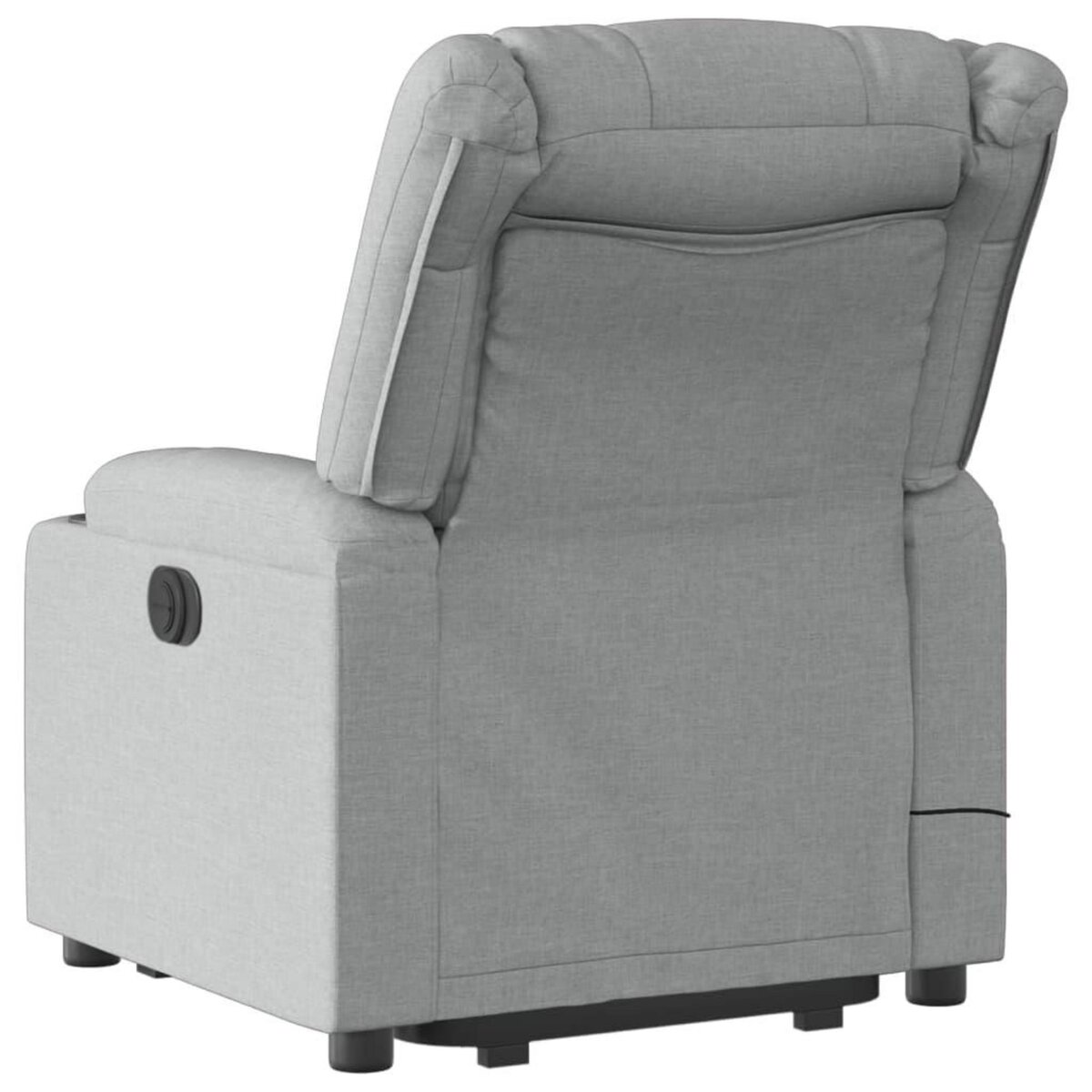 VIDAXL Fauteuil de massage inclinable Gris clair Tissu