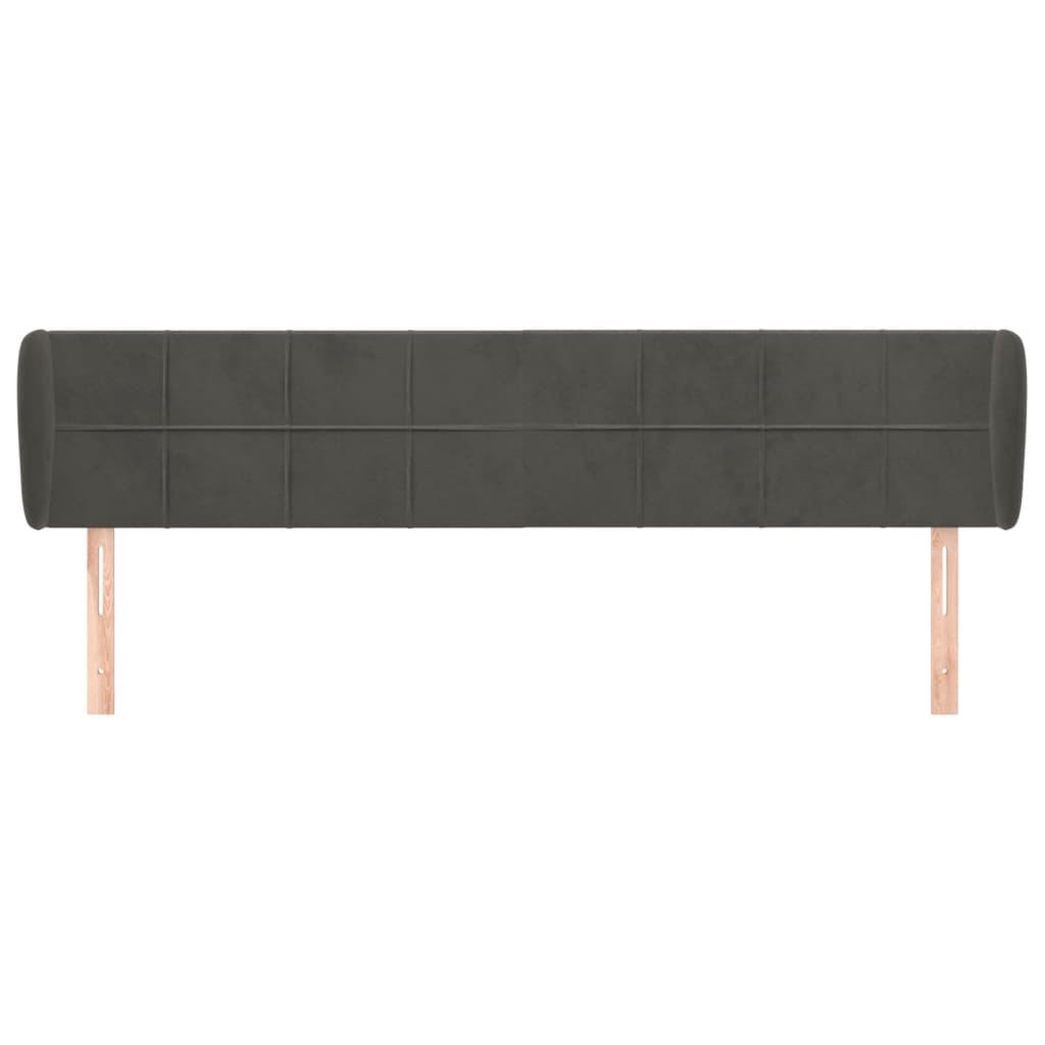 Voir la diapositive 3 : VIDAXL Tete de lit avec oreilles Gris fonce 203x23x78/88 cm Velours