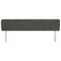 Voir la diapositive 3 : VIDAXL Tete de lit avec oreilles Gris fonce 203x23x78/88 cm Velours