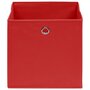 Voir la diapositive 3 : VIDAXL Boîtes de rangement 4 pcs Rouge 32x32x32 cm Tissu