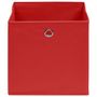Voir la diapositive 3 : VIDAXL Boîtes de rangement 4 pcs Rouge 32x32x32 cm Tissu