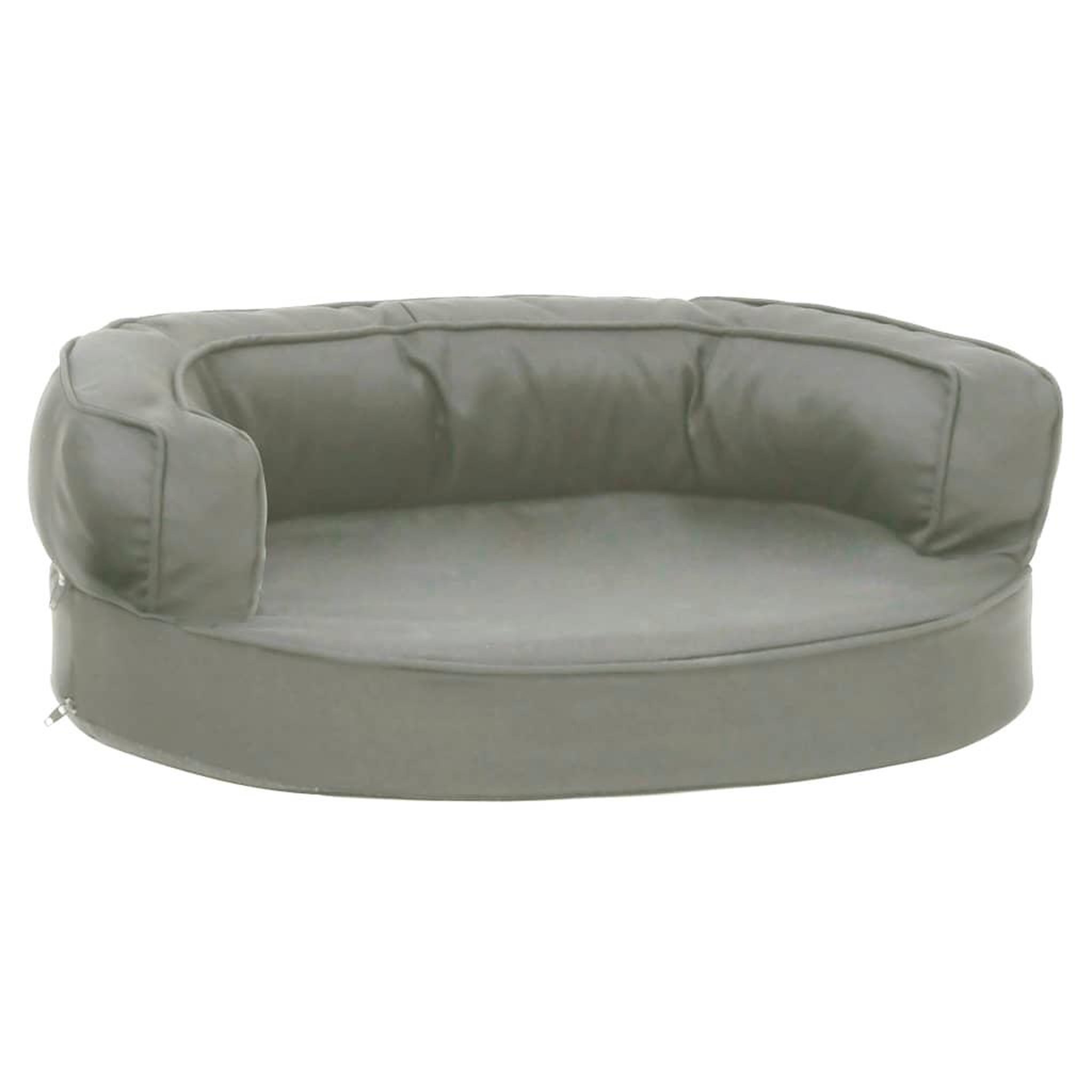 Voir la diapositive 2 : VIDAXL Matelas de lit ergonomique de chien 60x42 cm Aspect de lin Gris