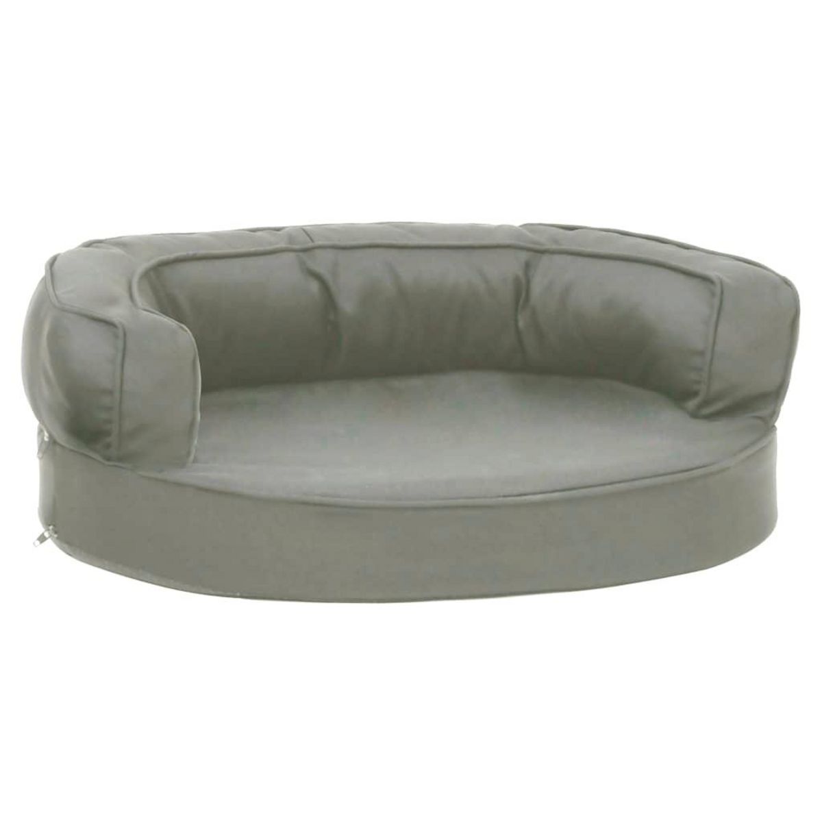 VIDAXL Matelas de lit ergonomique de chien 60x42 cm Aspect de lin Gris