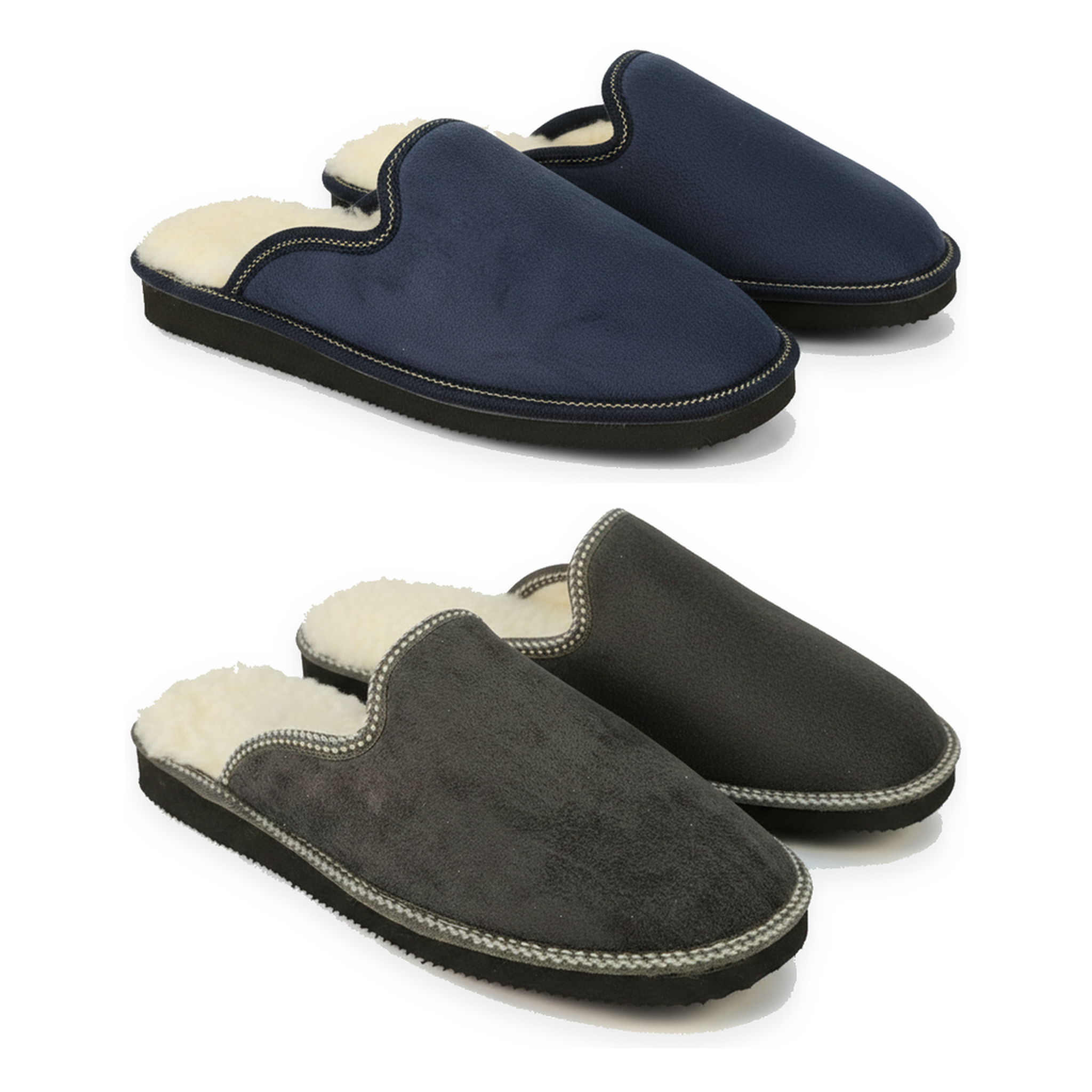 Voir la diapositive 3 : OZABI Ozabi pack de 2 paires pantoufles mules homme fabriquées en espagne