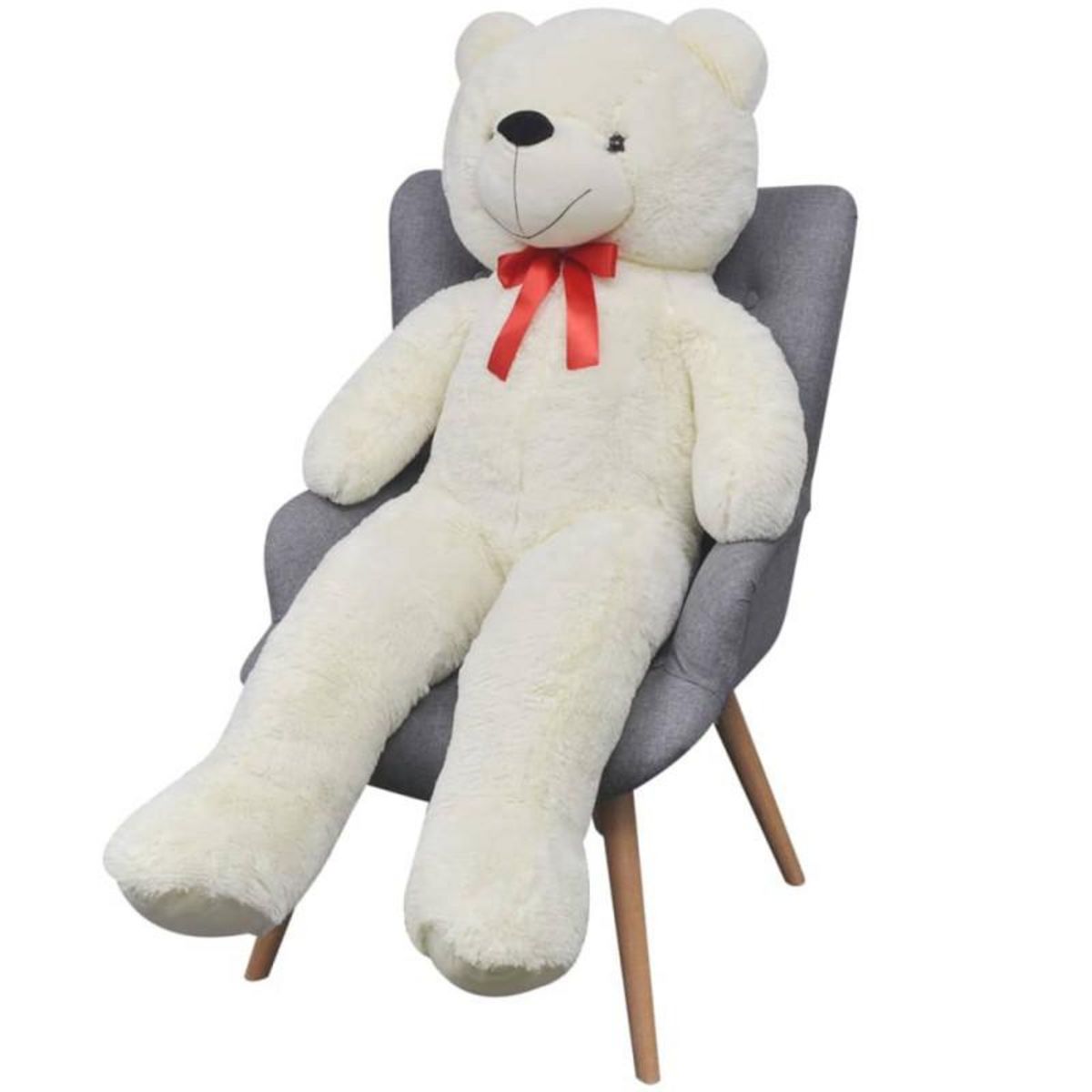 VIDAXL Ourson en peluche XXL Blanc 135 cm