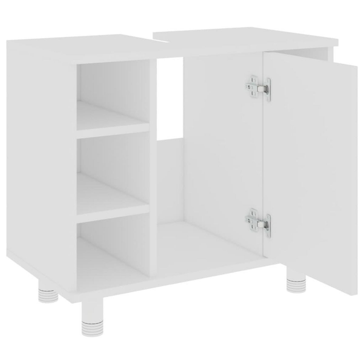VIDAXL Armoire de salle de bain Blanc 60x32x53,5 cm Bois d'ingenierie