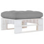 Voir la diapositive 1 : VIDAXL Pouf palette de jardin Bois de pin impregne de blanc