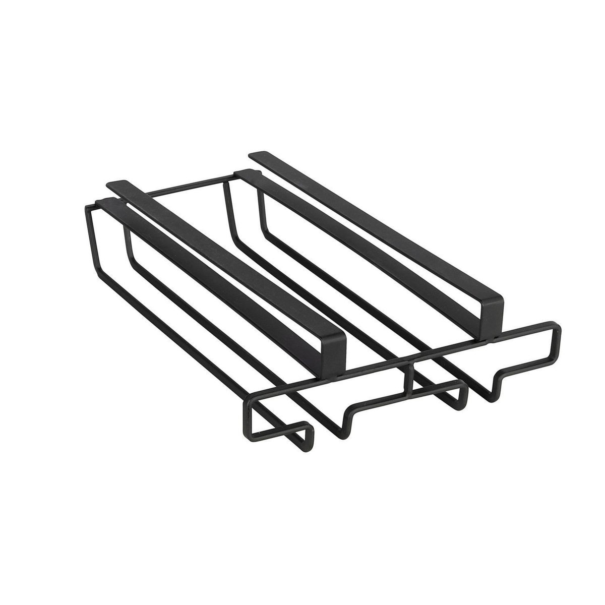 Wenko Rangement de placard cuisine - Porte 6 Verres - Noir