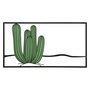 Voir la diapositive 1 : Paris Prix Décoration Murale Encadrée en Métal  Cactus  60cm Vert & Noir