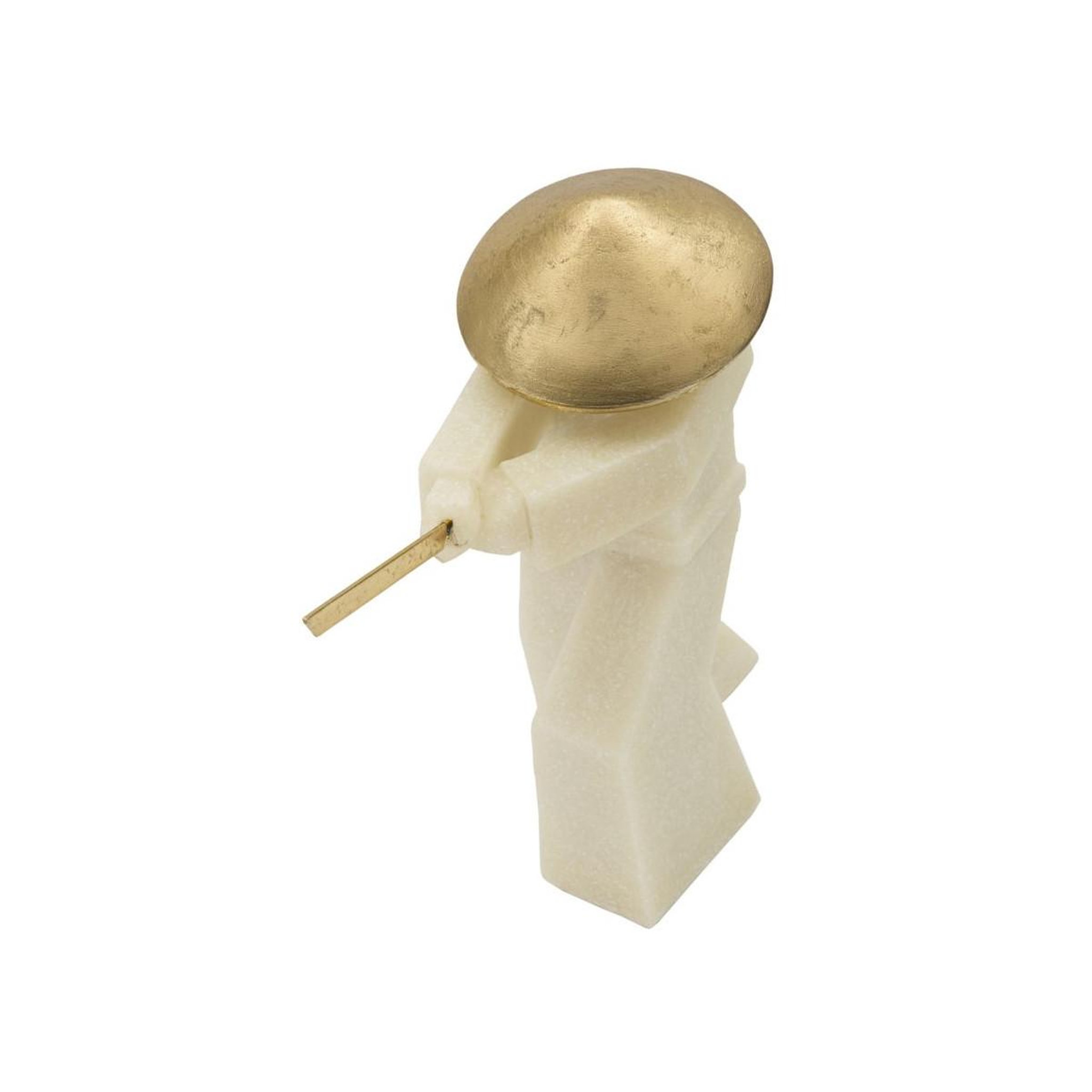 Voir la diapositive 4 : Paris Prix Statuette déco samouraï  toku  30cm blanc & or
