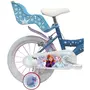 Disney La Reine des Neiges Vélo 14  Fille Licence  Reine des Neiges  pour enfant de 4 à 6 ans avec stabilisateurs à molettes - 2 freins
