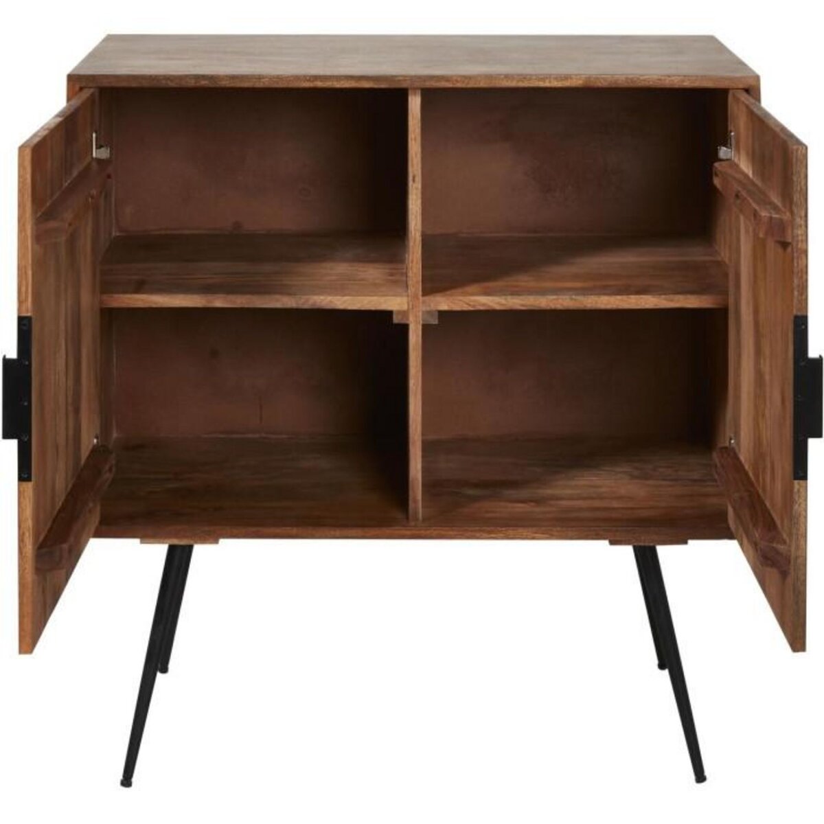 Paris Prix Bahut 2 Portes en Bois  Tibet  91cm Marron