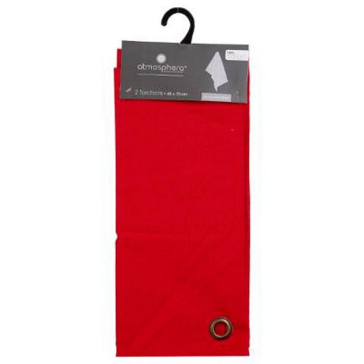 ATMOSPHERA Lot de 2 Torchons de Cuisine  Coton  70cm Rouge
