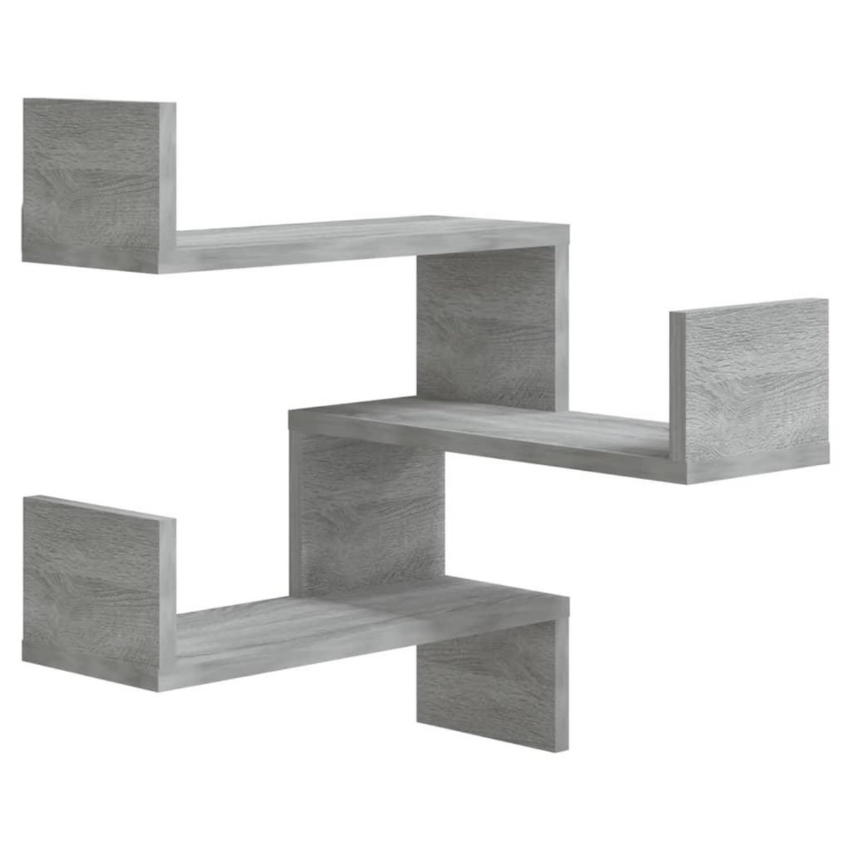 VIDAXL Etagere d'angle murale Sonoma gris 40x40x50cm Bois d'ingenierie