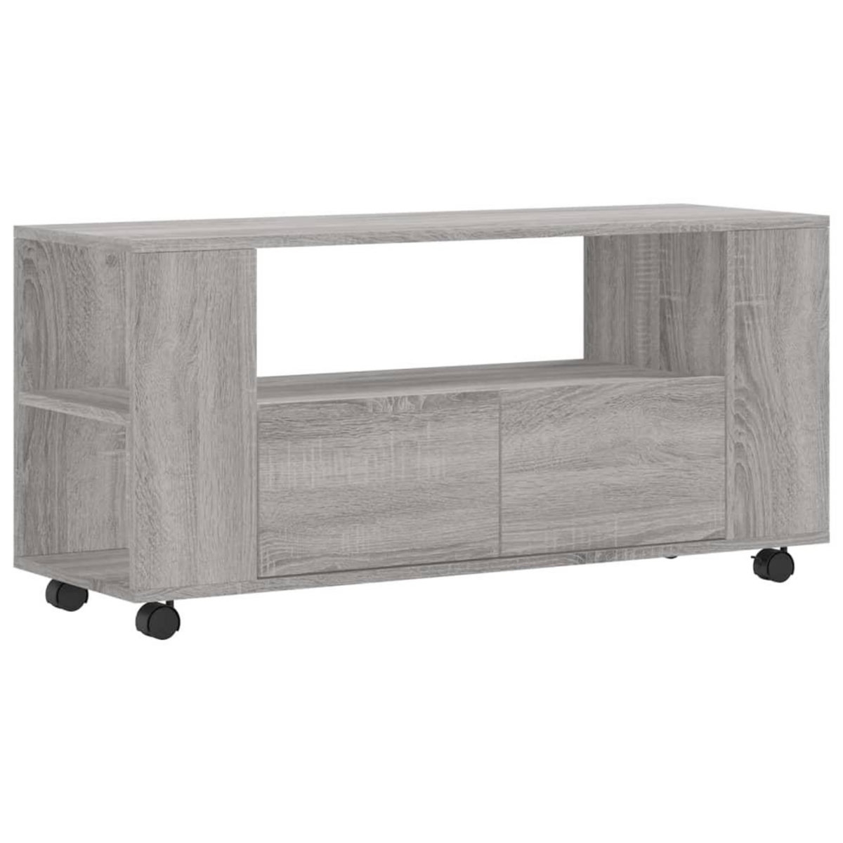 VIDAXL Meuble TV sonoma gris 102x34,5x43 cm bois d'ingenierie